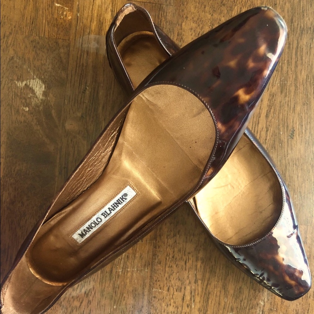 Manolo Blahnik rare tortoise shell pumps